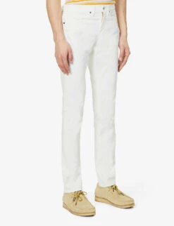 FRAME L'homme Slim-fit Tapered Stretch-denim Jeans -Metro Style Shop R03934442 WHISPERWHITE ALT02