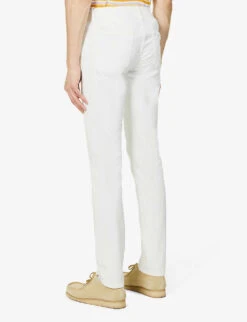 FRAME L'homme Slim-fit Tapered Stretch-denim Jeans -Metro Style Shop R03934442 WHISPERWHITE ALT03