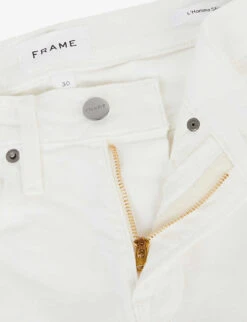 FRAME L'homme Slim-fit Tapered Stretch-denim Jeans -Metro Style Shop R03934442 WHISPERWHITE ALT06