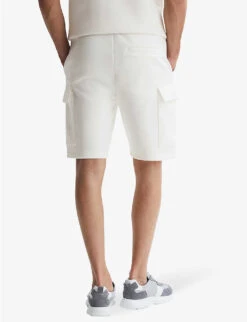Reiss Oliver Interlock Cargo-style Stretch-jersey Shorts -Metro Style Shop R03939110 WHITE ALT03