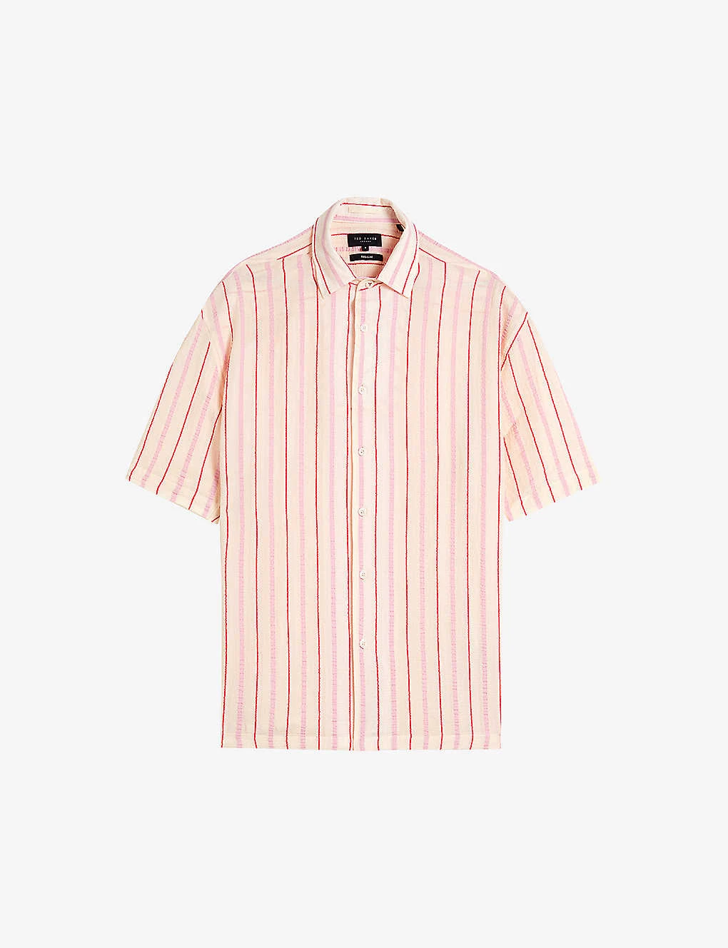Ted Baker Hillma Striped Regular-fit Cotton-blend Shirt 3 Ted Baker Hillma Striped Regular-fit Cotton-blend Shirt