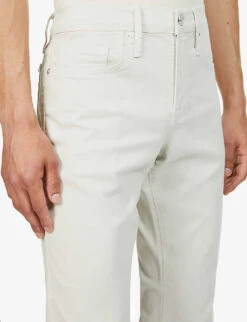 FRAME L’homme Slim-fit Slim-leg Stretch-woven Trousers -Metro Style Shop R03946242 MILKBEIGE ALT04