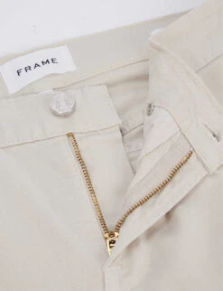 FRAME L’homme Slim-fit Slim-leg Stretch-woven Trousers -Metro Style Shop R03946242 MILKBEIGE ALT06