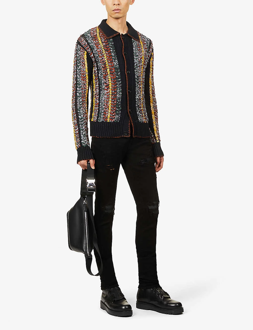 Amiri Mx1 Core Distressed Regular-fit Stretch-denim Jeans 4 Amiri Mx1 Core Distressed Regular-fit Stretch-denim Jeans - Image 2