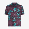 AllSaints Dustlands Floral-patterned Woven Shirt -Metro Style Shop R03962399 JTBLKBEAUJLS M