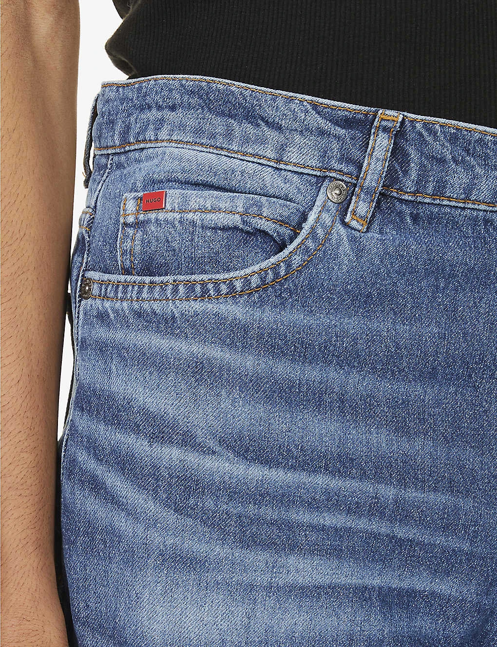 Hugo Regular-fit Tapered Cotton And Recycled Cotton-blend Jeans 7 Hugo Regular-fit Tapered Cotton And Recycled Cotton-blend Jeans - Image 5