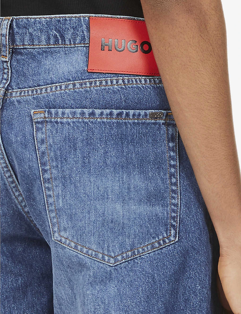 Hugo Regular-fit Tapered Cotton And Recycled Cotton-blend Jeans 8 Hugo Regular-fit Tapered Cotton And Recycled Cotton-blend Jeans - Image 6