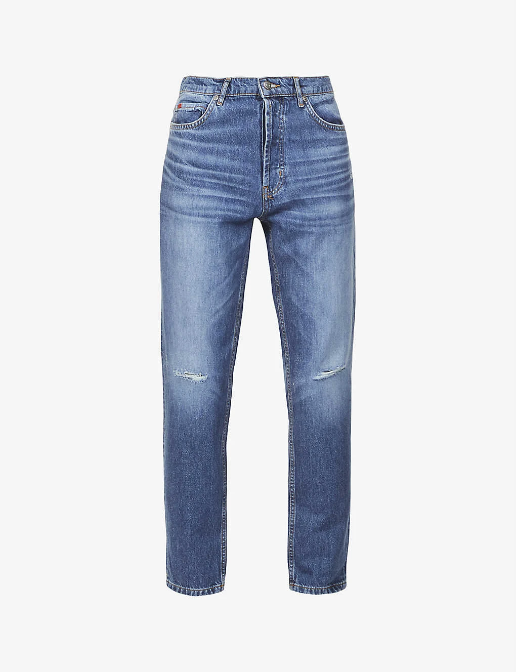 Hugo Regular-fit Tapered Cotton And Recycled Cotton-blend Jeans 3 Hugo Regular-fit Tapered Cotton And Recycled Cotton-blend Jeans