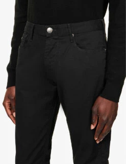 Emporio Armani J06 Gab Straight-leg Mid-rise Stretch-denim Jeans -Metro Style Shop R03981646 NERO ALT04