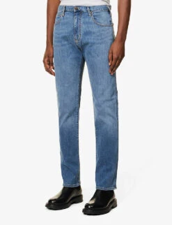 Emporio Armani Regular-fit Straight-leg&nbsp;stretch-denim Jeans -Metro Style Shop R03981651 DENIMBLUCH ALT02