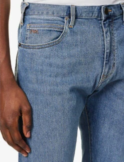 Emporio Armani Regular-fit Straight-leg&nbsp;stretch-denim Jeans -Metro Style Shop R03981651 DENIMBLUCH ALT04