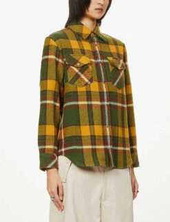 Unisex Emerald Checked Cashmere Shirt 11 Unisex Emerald Checked Cashmere Shirt -Metro Style Shop R04001652 FT4HUNTER ALT03