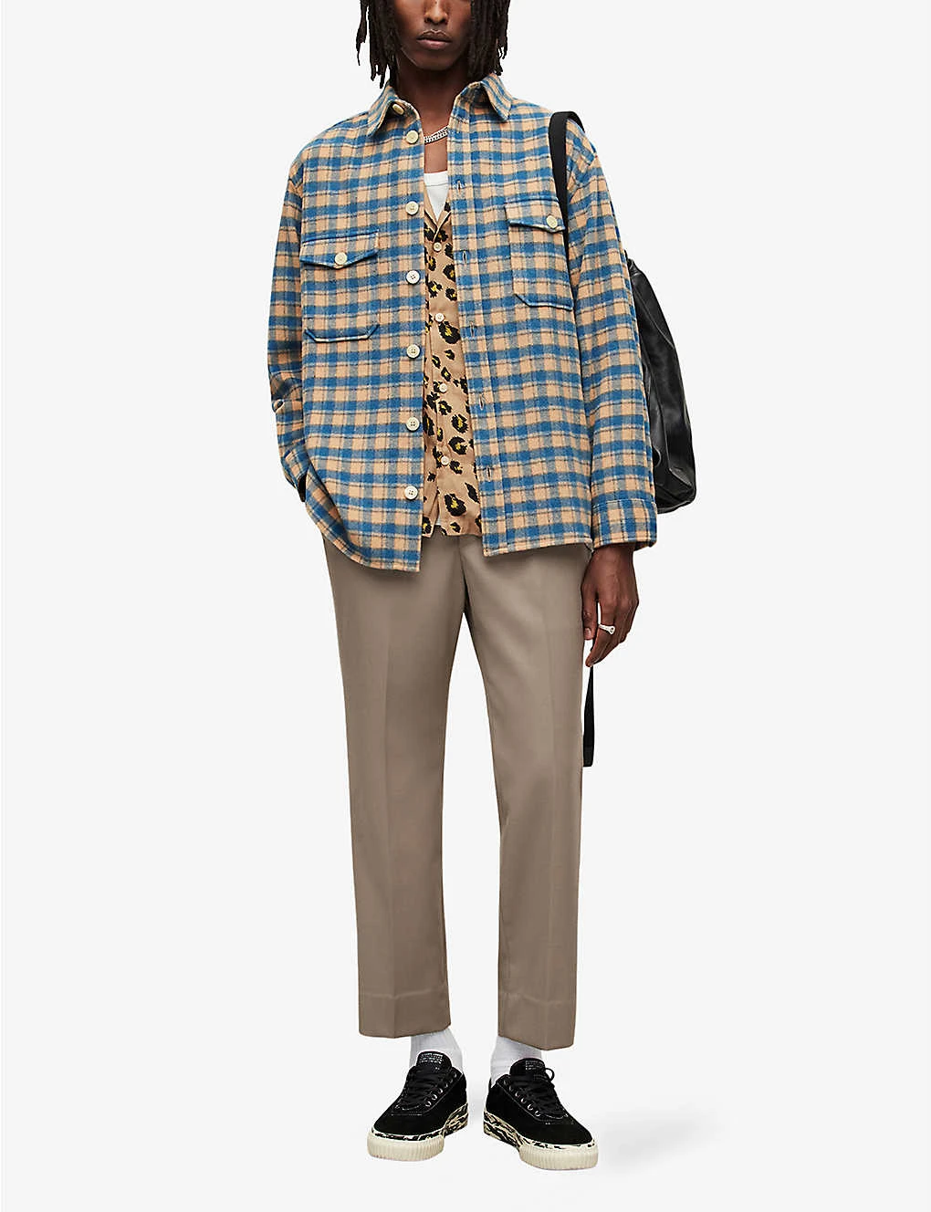 AllSaints Adria Oversized Checked Woven Shirt 4 AllSaints Adria Oversized Checked Woven Shirt - Image 2