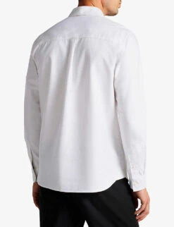 Ted Baker Solurr Slim-fit Woven Oxford Shirt -Metro Style Shop R04003735 WHITE ALT03