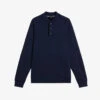 Ted Baker Breenge Kangaroo-pocket Cotton-blend Sweatshirt -Metro Style Shop R04010857 NAVY M
