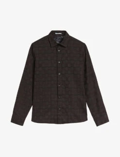 Ted Baker Zunray Check-print Regular-fit Woven Shirt