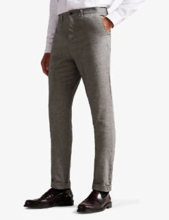 Ted Baker Chilt Irvine-fit Slim-fit Cotton Trousers -Metro Style Shop R04011355 LTGREY ALT02