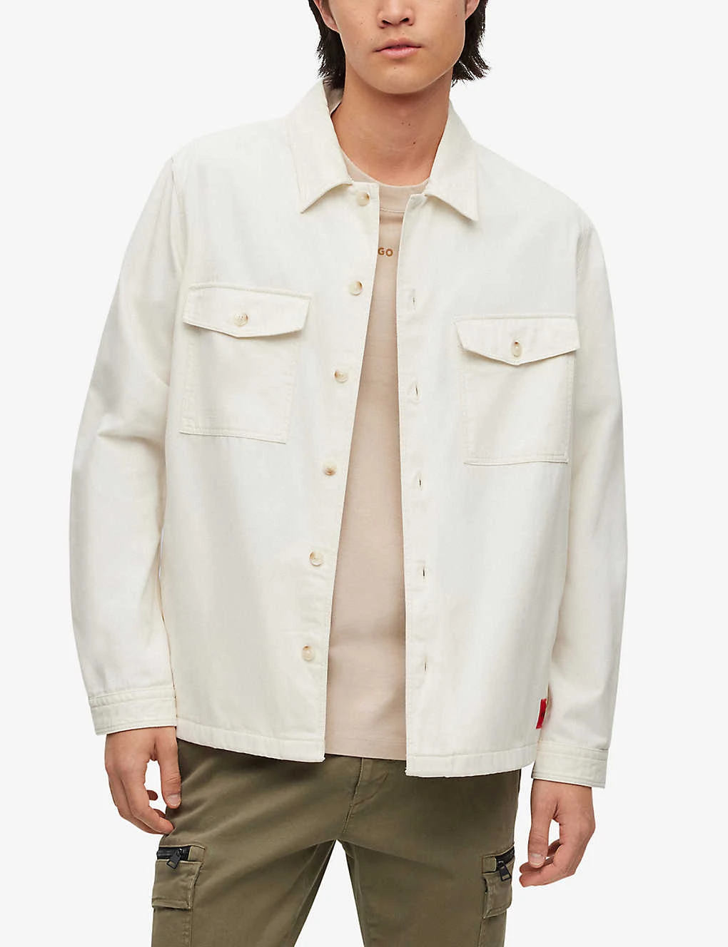 Hugo Patch-pocket Oversized Organic-cotton Shirt 5 Hugo Patch-pocket Oversized Organic-cotton Shirt - Image 3