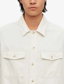 Hugo Patch-pocket Oversized Organic-cotton Shirt 11 Hugo Patch-pocket Oversized Organic-cotton Shirt -Metro Style Shop R04012139 OPENWHITE ALT04