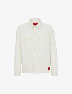 Hugo Patch-pocket Oversized Organic-cotton Shirt
