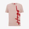 Hugo Logo-print Cotton-jersey T-shirt 2 Hugo Logo-print Cotton-jersey T-shirt -Metro Style Shop R04012151 LIGHTPASTELPINK M