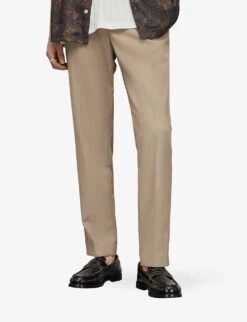 AllSaints Talia Straight-leg Mid-rise Wool-blend Trousers -Metro Style Shop R04053539 FAWNBEIGE ALT02