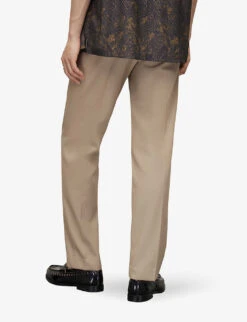 AllSaints Talia Straight-leg Mid-rise Wool-blend Trousers -Metro Style Shop R04053539 FAWNBEIGE ALT03