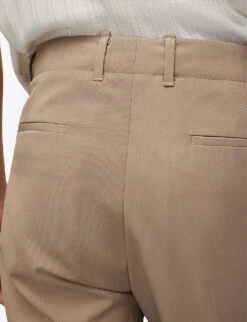 AllSaints Talia Straight-leg Mid-rise Wool-blend Trousers -Metro Style Shop R04053539 FAWNBEIGE ALT04