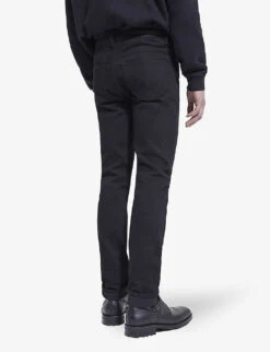 THE KOOPLES Contrast-stitching Slim-fit Stretch-cotton Jeans -Metro Style Shop R04058863 BLA01 ALT04