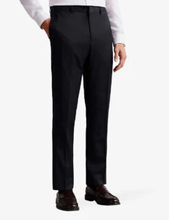 Ted Baker Skyets Slim-fit Mid-rise Wool Trousers -Metro Style Shop R04059364 NAVY ALT02