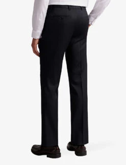Ted Baker Skyets Slim-fit Mid-rise Wool Trousers -Metro Style Shop R04059364 NAVY ALT03