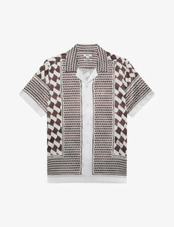Reiss Devaroe Abstract-print Slim-fit Woven Shirt