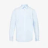 PAUL SMITH Tailored-fit Cotton-poplin Shirt -Metro Style Shop R04069910 LIGHTBLUE M