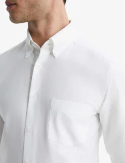 Reiss Greenwich Slim-fit Long-sleeve Cotton Shirt -Metro Style Shop R04070736 WHITE ALT04