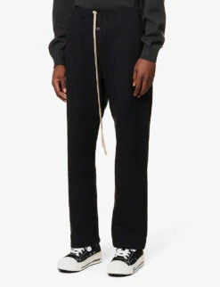 Fear Of God Eternal Relaxed-fit Straight-leg Cotton-jersey Jogging Bottoms -Metro Style Shop R04075936 BLACK ALT02