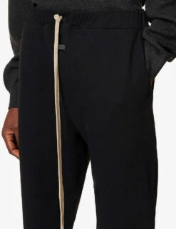 Fear Of God Eternal Relaxed-fit Straight-leg Cotton-jersey Jogging Bottoms -Metro Style Shop R04075936 BLACK ALT04