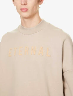 Fear Of God Eternal Brand-patch Relaxed-fit Cotton-jersey Sweatshirt 12 Fear Of God Eternal Brand-patch Relaxed-fit Cotton-jersey Sweatshirt -Metro Style Shop R04075967 DUSTYBEIGE ALT04