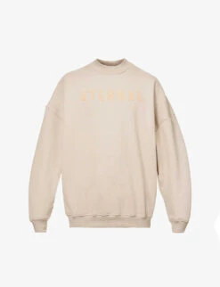 Fear Of God Eternal Brand-patch Relaxed-fit Cotton-jersey Sweatshirt