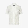 AllSaints Llonga Crochet-pattern Relaxed-fit Woven Shirt -Metro Style Shop R04080279 CALAWHITE M