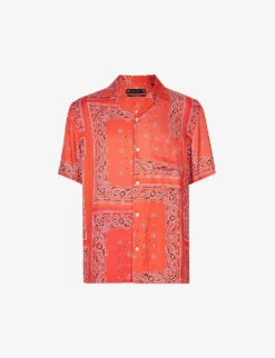 AllSaints Tikal Graphic-print Woven Shirt