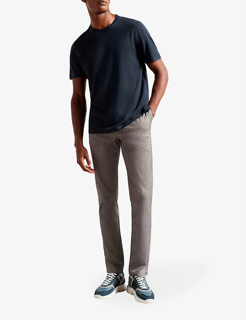 Ted Baker Zeppel Regular-fit Cotton And Cashmere-blend T-shirt 4 Ted Baker Zeppel Regular-fit Cotton And Cashmere-blend T-shirt - Image 2