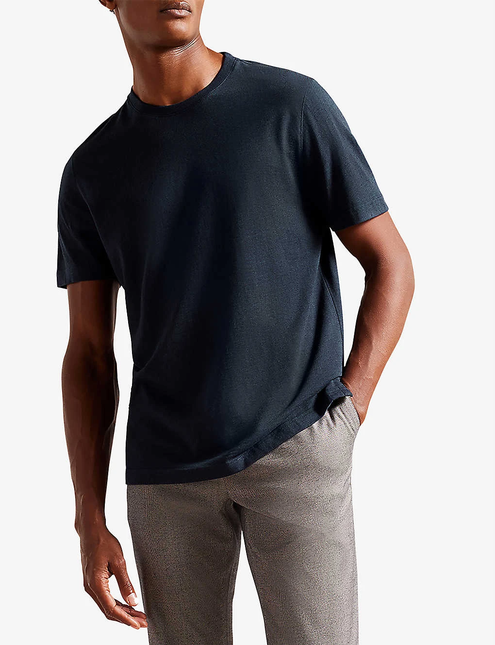 Ted Baker Zeppel Regular-fit Cotton And Cashmere-blend T-shirt 5 Ted Baker Zeppel Regular-fit Cotton And Cashmere-blend T-shirt - Image 3