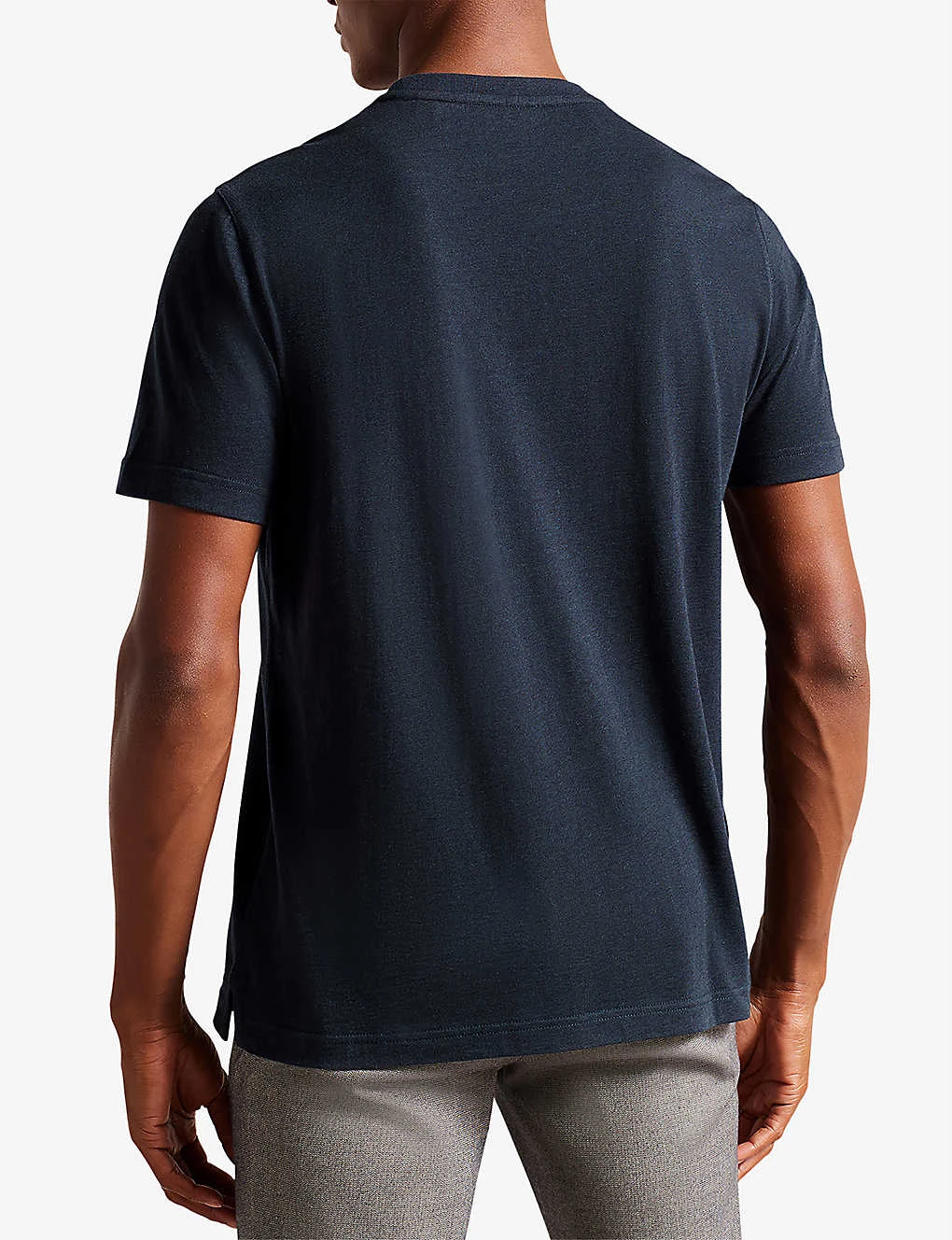 Ted Baker Zeppel Regular-fit Cotton And Cashmere-blend T-shirt 6 Ted Baker Zeppel Regular-fit Cotton And Cashmere-blend T-shirt - Image 4