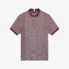 Ted Baker Taigaa Striped Cotton Polo Shirt -Metro Style Shop R04080978 MAROON M