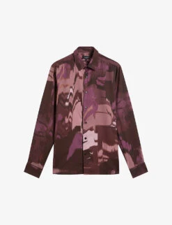 Ted Baker Mordun Abstract-print Lyocell Shirt