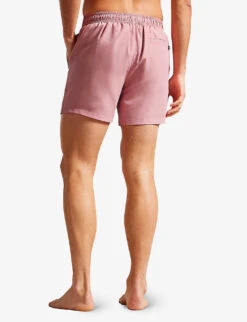 Ted Baker Hiltree Logo-embossed Woven Swim Shorts -Metro Style Shop R04081081 PINK ALT03