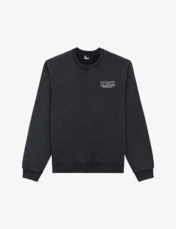 THE KOOPLES Graphic Logo-print Faded Cotton-jersey Sweatshirt