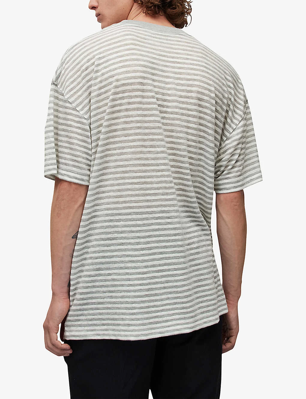 AllSaints Alva Stripe-print Relaxed-fit Linen-blend T-shirt 6 AllSaints Alva Stripe-print Relaxed-fit Linen-blend T-shirt - Image 4