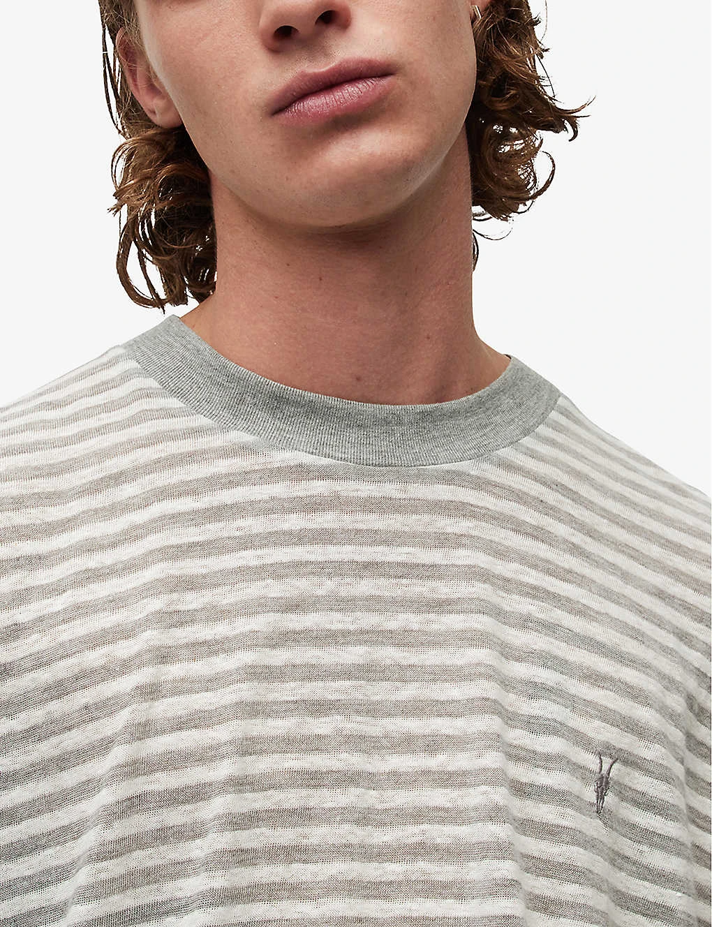 AllSaints Alva Stripe-print Relaxed-fit Linen-blend T-shirt 7 AllSaints Alva Stripe-print Relaxed-fit Linen-blend T-shirt - Image 5