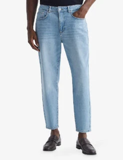 Reiss Portabello Slim-fit Tapered-leg Stretch-denim Jeans -Metro Style Shop R04086981 WASHEDBLUE ALT02